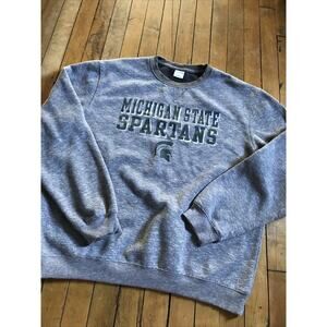 Michigan State Spartans Crewneck Sweatshirt Gray Large